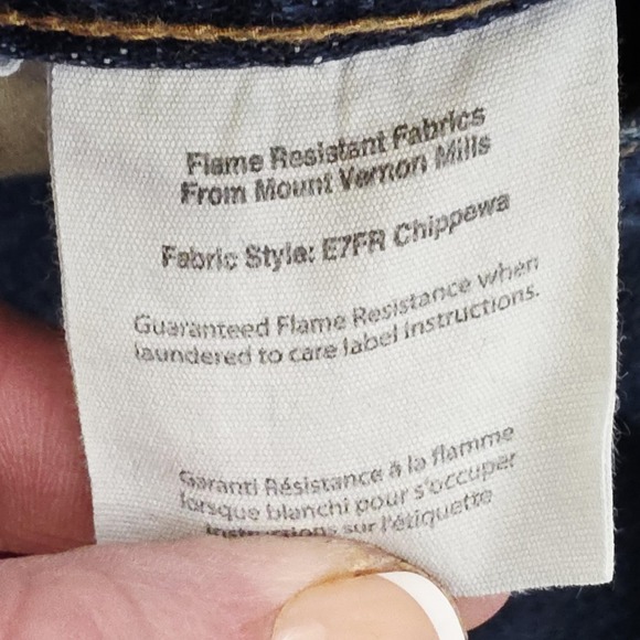 Carhartt FR Jeans Mens 42x34 Blue Flame Resistant Denim Work Pants Workwear FR - Picture 8 of 12